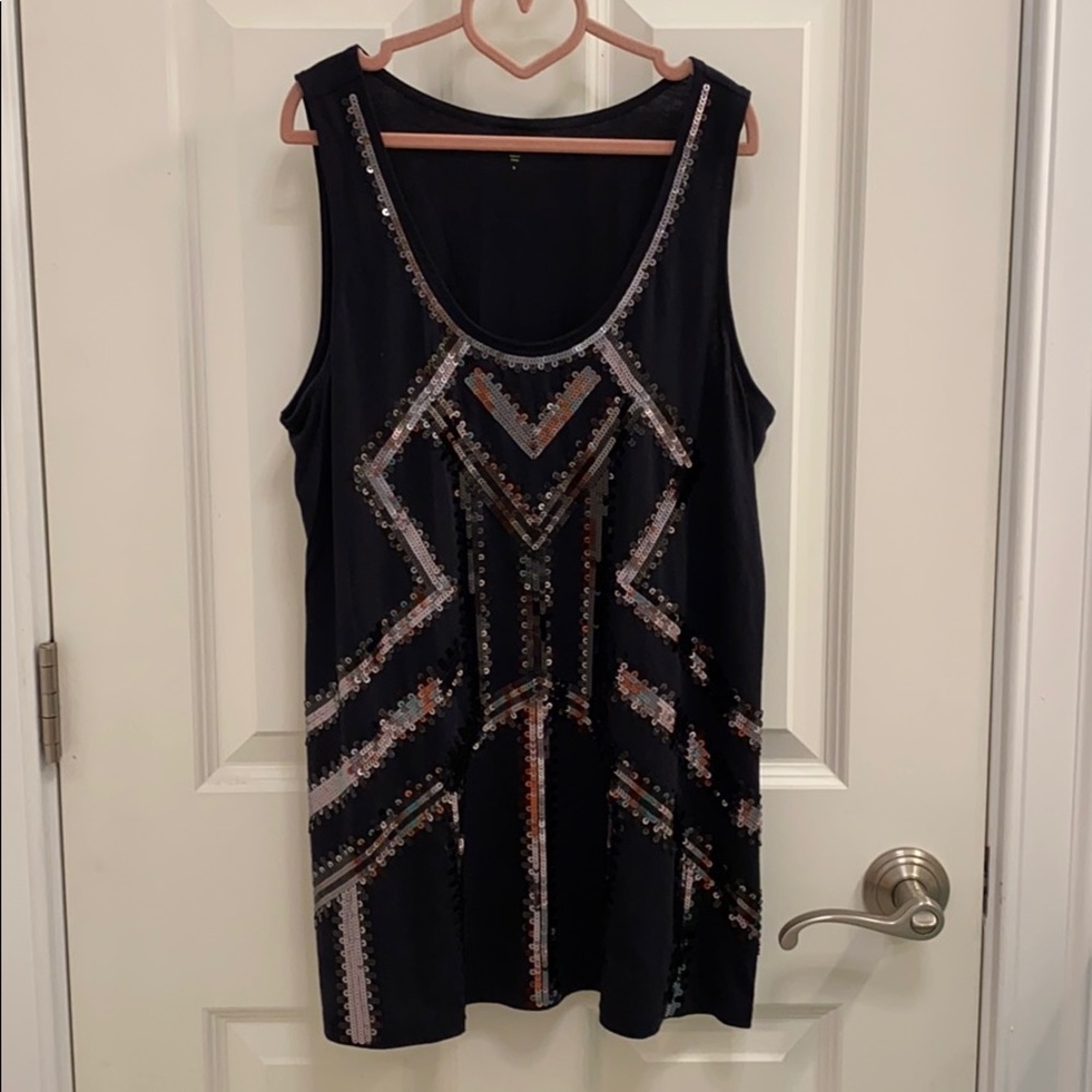 Garnet Hill Sequin Tank Top